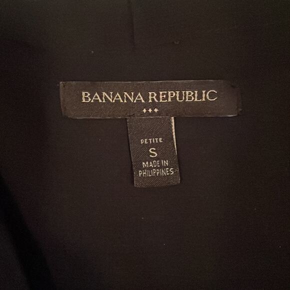 Banana Republic Factory Black Drapey V-Neck Blouse - Small - Picture 3 of 6